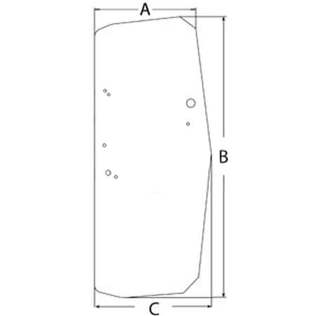 Aftermarket Cab Glass Door RH Fits John Deere 650J 450J 750J 550J 850J 700J T205160 CAH40-0221